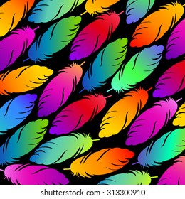 feather vector illustration art icon quill symbol