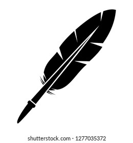 feather vector illustration with black and white