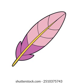 Feather Vector Illustration - Cartoon, Clipart, and Line Art Design