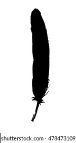 Feather vector illustration design, silhouette vector feather