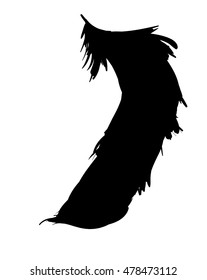 Feather vector illustration design, silhouette vector feather