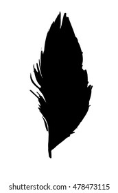 Feather vector illustration design, silhouette vector feather