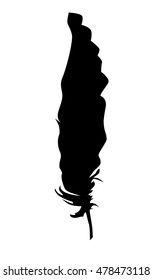 Feather vector illustration design, silhouette vector feather