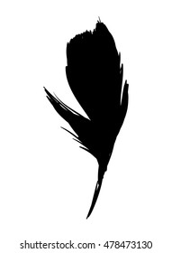 Feather vector illustration design, silhouette vector feather