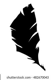 Feather vector illustration design, silhouette vector feather