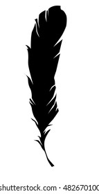 Feather vector illustration design, silhouette vector feather