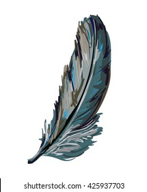 feather vector illustration,  tribal ethnic vector illustration
