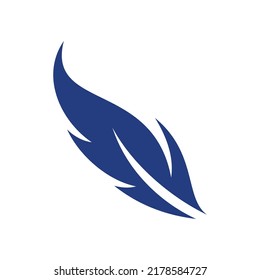 Feather Vector Logo Design Template