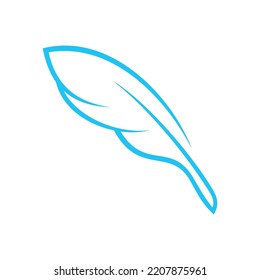 Feather Vector Logo Design Template