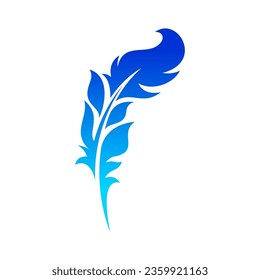 Feather Vector Logo Design Template