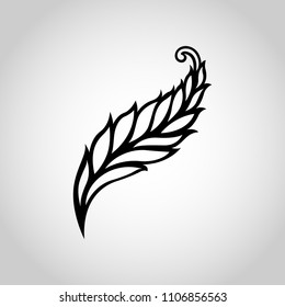feather vector logo icon illustration