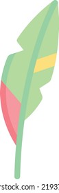 feather vector on white background. isolated Vector icon