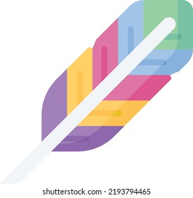 feather vector on white background. isolated Vector icon
