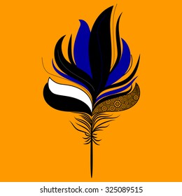 feather vector ornate element illustration