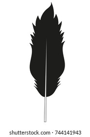 feather vector set of contour
