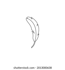 Feather, Vector, Silhouette, Icon, Ilustración del diseño del logotipo.