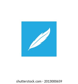 Feather, Vector, Silhouette, Icon, Logo design illustration.