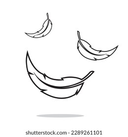 Feather, Vector, Silhouette, Icon, Logo