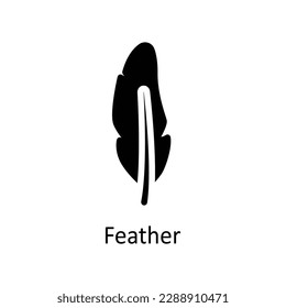 Feather Vector   solid Icons. Simple stock illustration stock