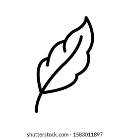 feather vector thin line  icon 