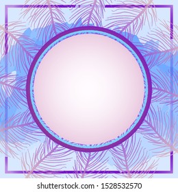 Feather & Watercolor Framed Background Template