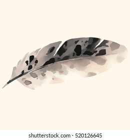 feather in watercolor style