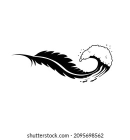 feather wave vector illustrator design