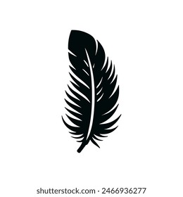 Feather Weight Light Black Vektorgrafik-Symbol. Glatte schwarze Feder Piktogramm Logo Vogel Symbol