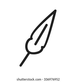 Feather, write, bird icon vector image.Can also be used for education and science. Suitable for mobile apps, web apps and print media.
