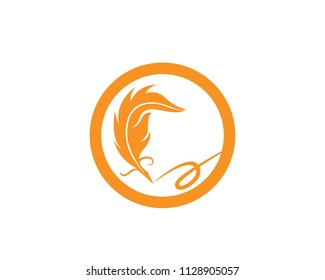 Feather write sign logo template app icons
