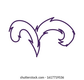 feathers bird decorative isolated icons vector illustration design