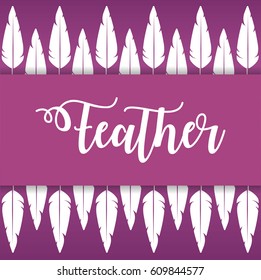 feathers colorful design. boho style concept. vector illustration
