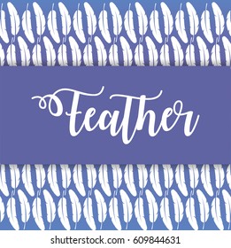 feathers colorful design. boho style concept. vector illustration