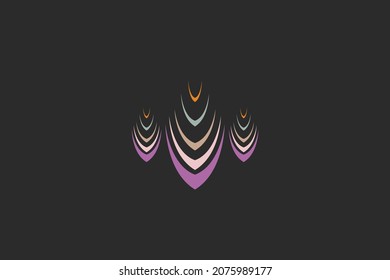 Feathers colorful vector logo design