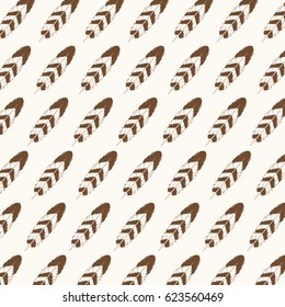 feathers decoration seamless pattern style