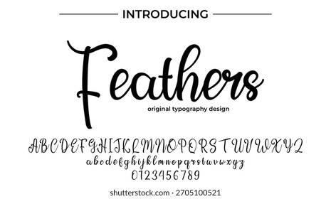 Feathers - Elegant Script Font for Smooth Handwritten Design and Creative Typography