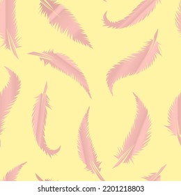 feathers gradient vector seamless pattern
