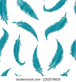 feathers gradient vector seamless pattern