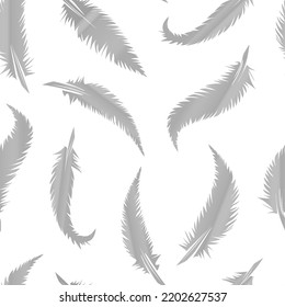 feathers gradient vector seamless pattern