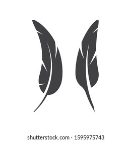 Feathers icon Vector Illustration design Logo template
