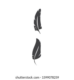 Feathers icon Vector Illustration design Logo template