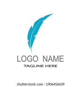 Feathers icon Vector Illustration design Logo template