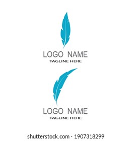 Feathers icon Vector Illustration design Logo template