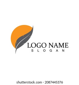 Icono Fethers Icono Vector Ilustración plantilla de logotipo