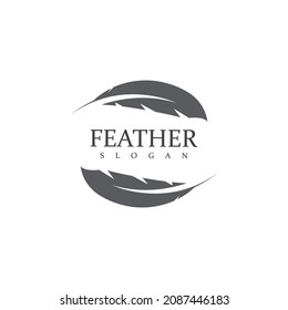 Icono Fethers Icono Vector Ilustración plantilla de logotipo