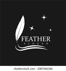 Feathers icon Vector Illustration design Logo template