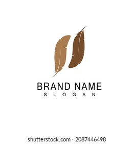 Feathers icon Vector Illustration design Logo template
