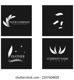 Icono Fethers Icono Vector Ilustración plantilla de logotipo
