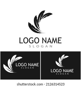 Icono Fethers Icono Vector Ilustración plantilla de logotipo