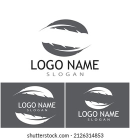 Feathers icon Vector Illustration design Logo template